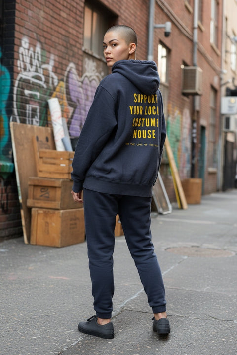 Charcoal • NYCC Vintage Hoodie (M) double-sided