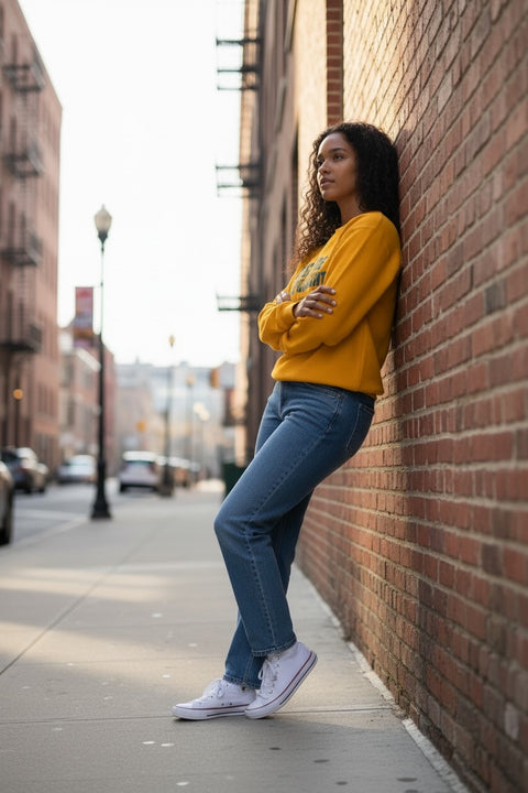 Goldenrod • NYCC Vintage Crewneck (S) double-sided
