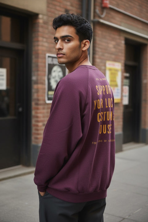 Plum • NYCC Vintage Crewneck (L) double-sided